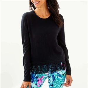 Lilly Pulitzer Marguerite Black Sweater NWT